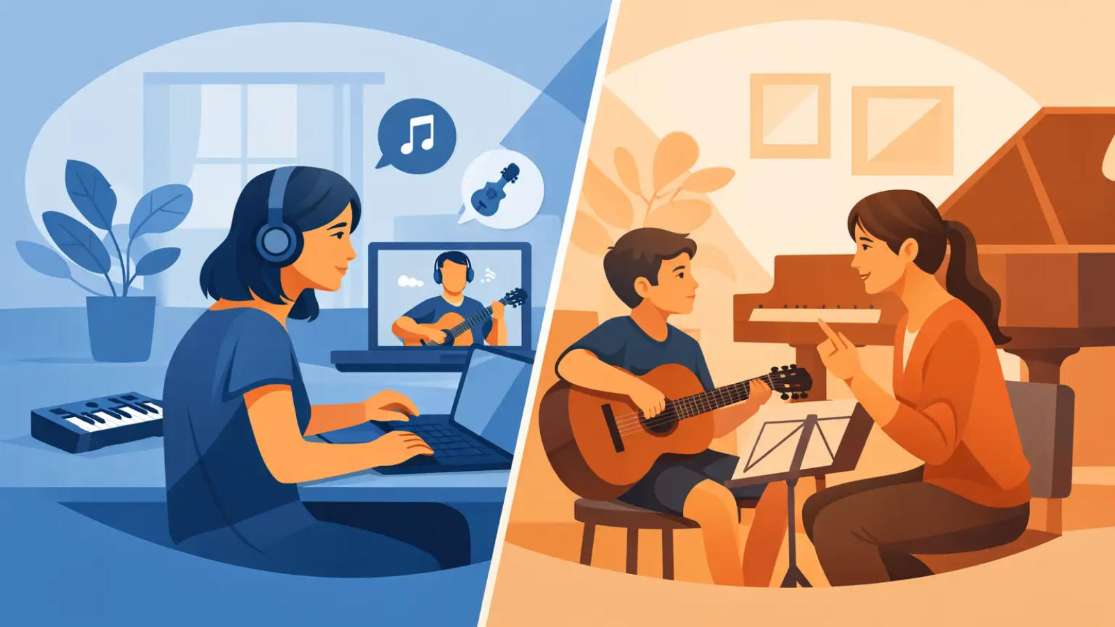 Online vs In Person Music Lessons