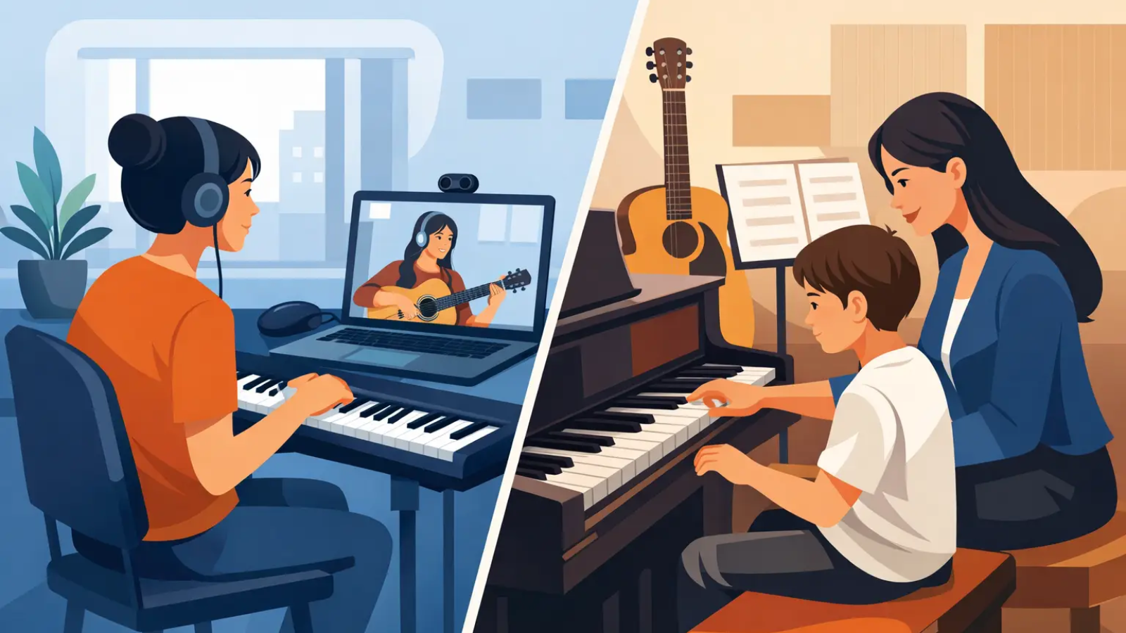 Virtual Lessons Versus Studio Lessons
